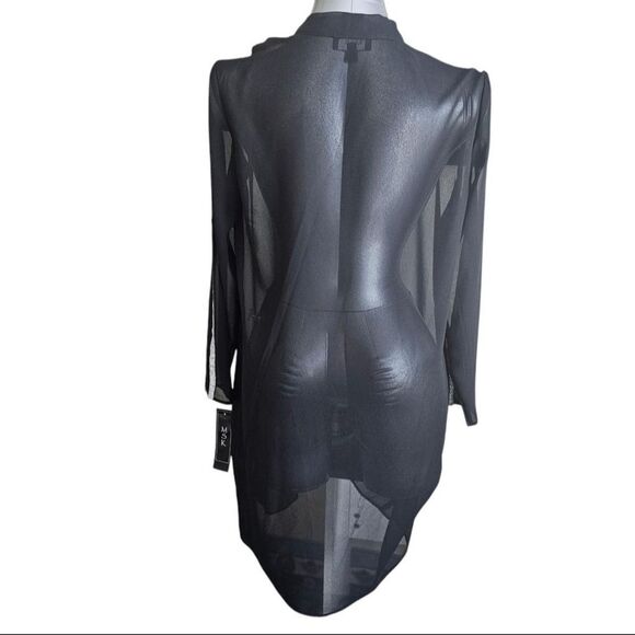 MSK Black Sheer Dress - Picture 3 of 8